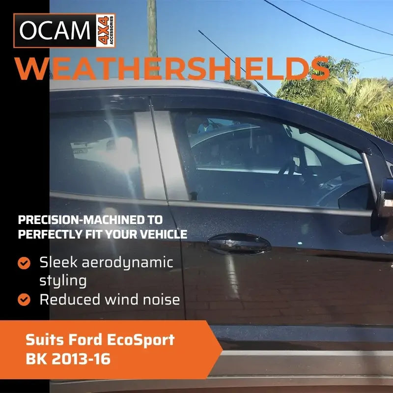 Bonnet Protector, Weathershields For Ford EcoSport BK 2013-16 Window Visors – additional photo