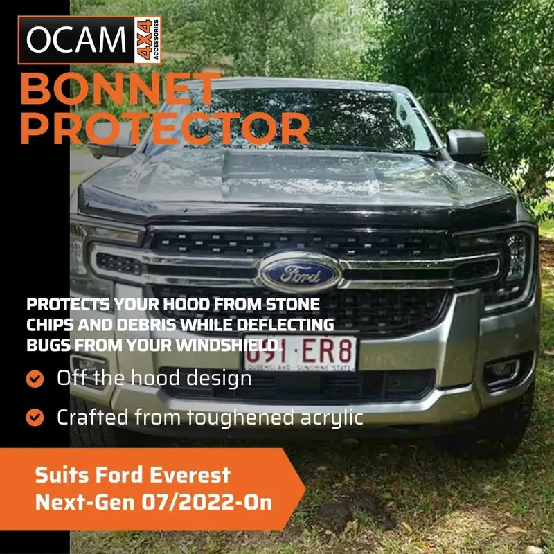 Bonnet Protector & Weathershields for Ford Everest Next-Gen 07/2022-On Visors – additional photo