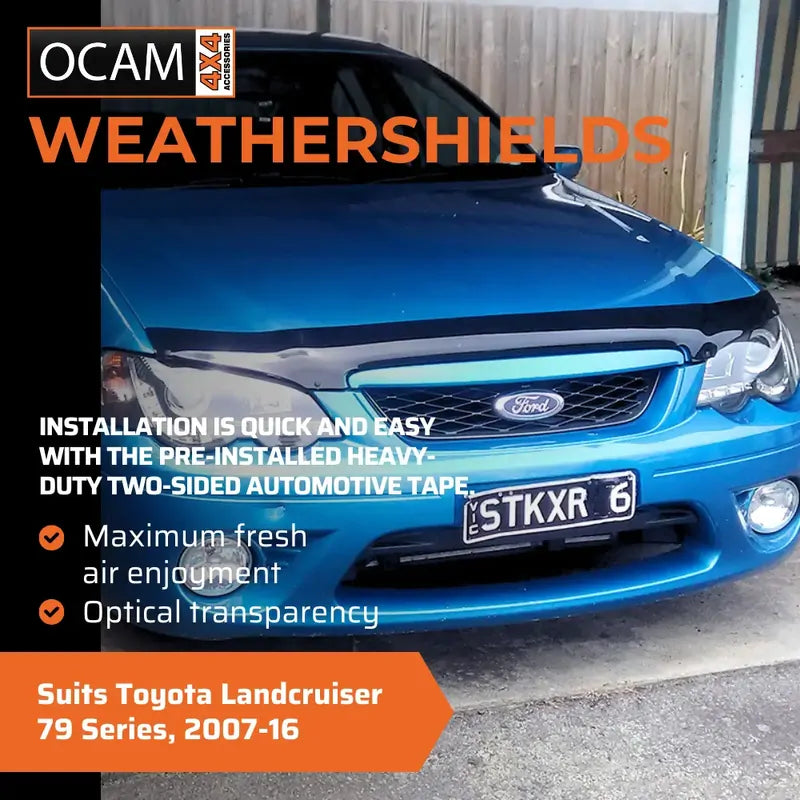 Bonnet Protector, Weathershields For Ford BA BF Falcon XT XR6 XR8 XR6 XR8 Futura Fairlane Fairmont LTD – additional photo