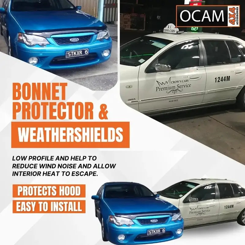 Bonnet Protector, Weathershields For Ford BA BF Falcon XT XR6 XR8 XR6 XR8 Futura Fairlane Fairmont LTD – additional photo