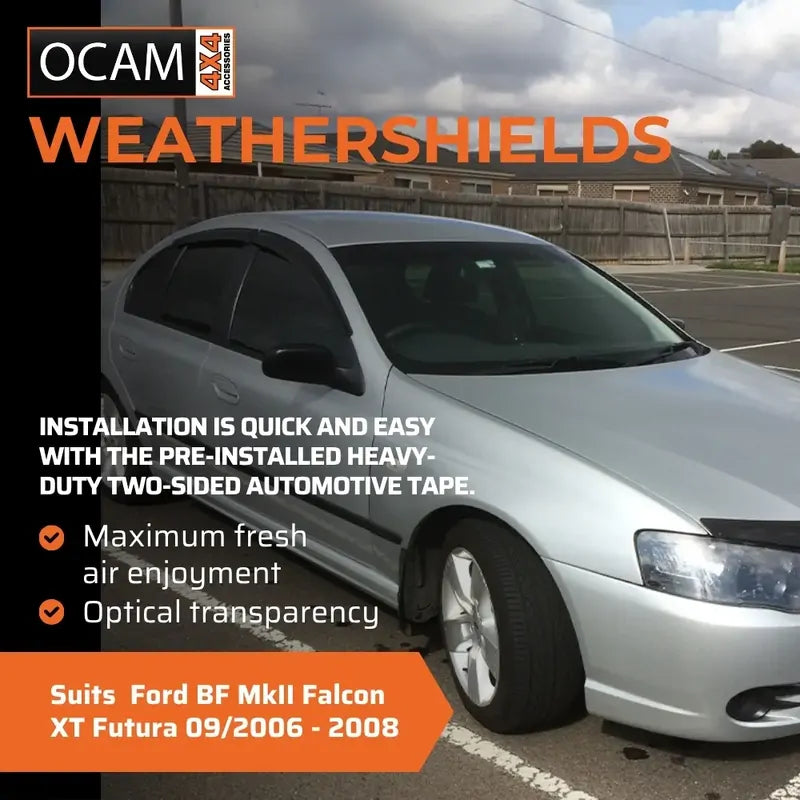 Bonnet Protector, Weathershields For Ford BF MkII Falcon XT Futura 09/2006 - 2008 – additional photo