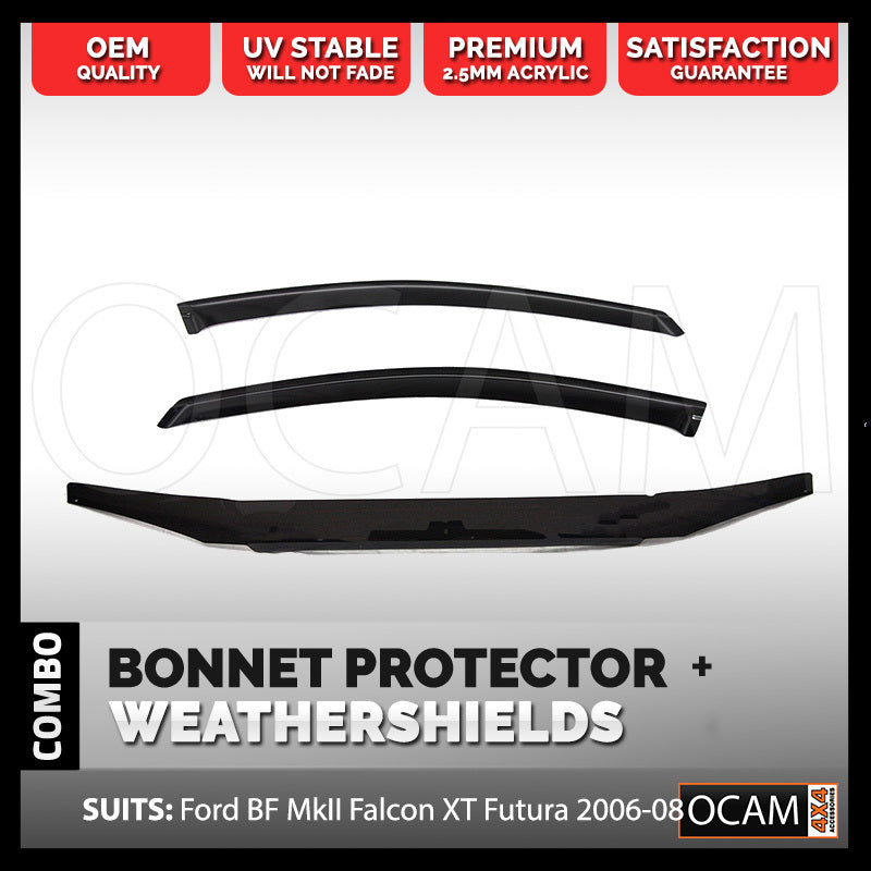 Bonnet Protector, Weathershields For Ford BF MkII Falcon XT Futura 09/2006 - 2008 – additional photo