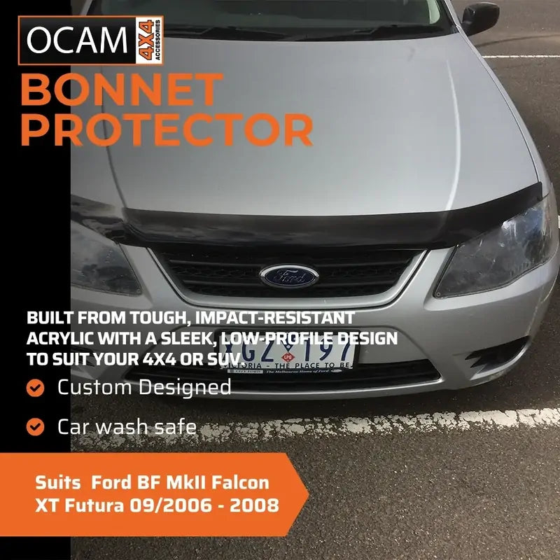 Bonnet Protector, Weathershields For Ford BF MkII Falcon XT Futura 09/2006 - 2008 – additional photo