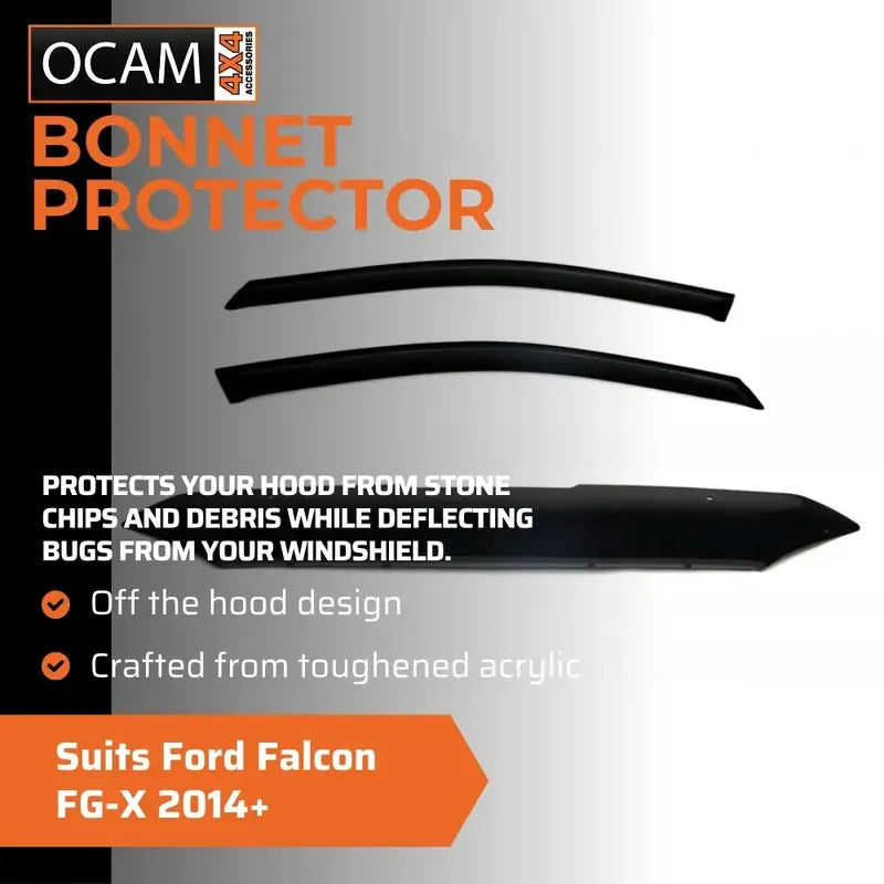 Bonnet Protector, Weathershields For Ford Falcon FG-X 2014-16 Ute FGX Visors – additional photo