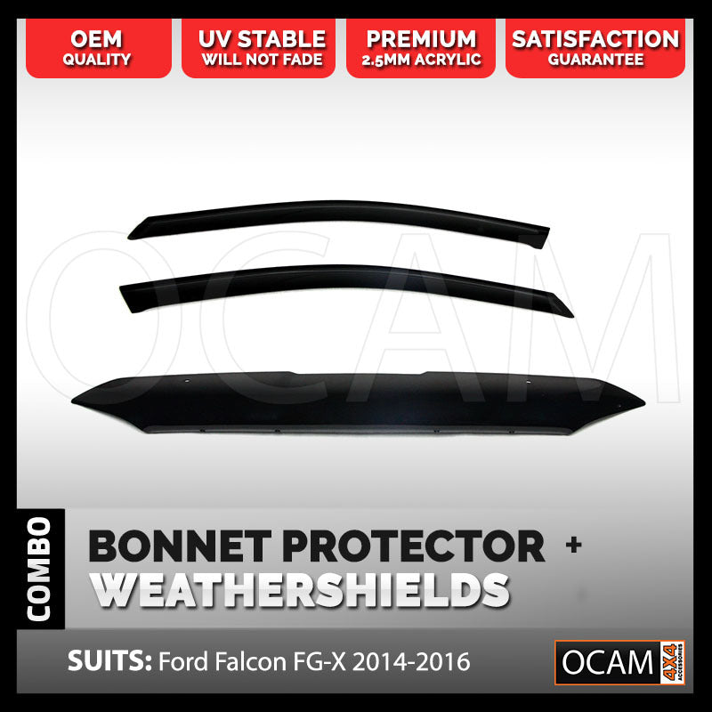 Bonnet Protector, Weathershields For Ford Falcon FG-X 2014-16 Ute FGX Visors – additional photo