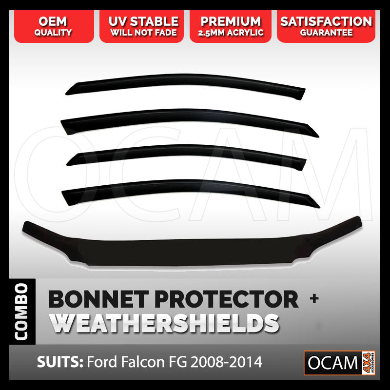 Bonnet Protector Weathershields For Ford Falcon FG Sedan 08-14 XR XR6 XR8 Visors – additional photo