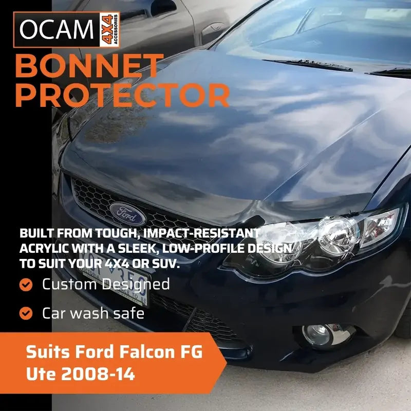 Bonnet Protector Weathershields For Ford Falcon FG Ute 2008-14 Visors XR XR6 XR8 – additional photo