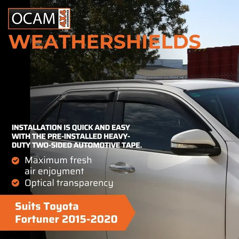 Bonnet Protector, Weathershields For Toyota Fortuner 2015-2020 Visors – additional photo