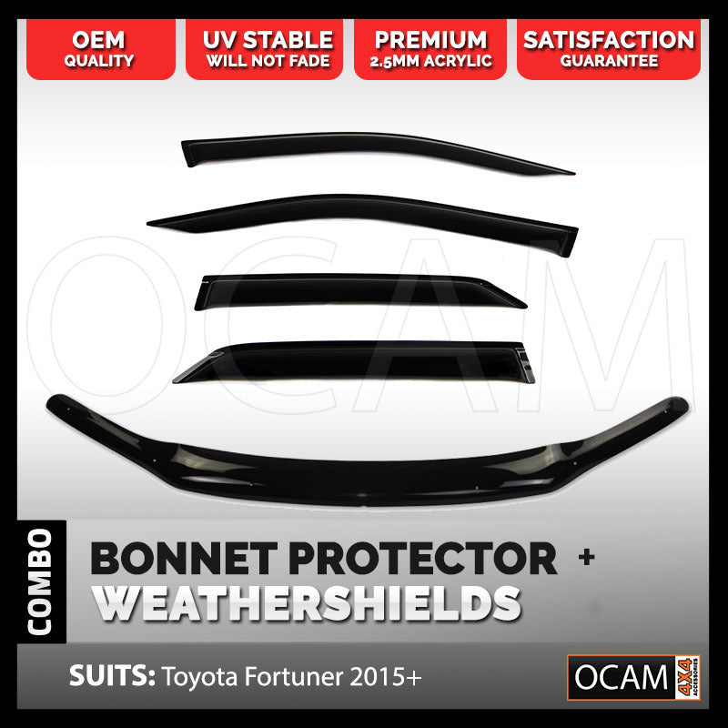 Bonnet Protector, Weathershields For Toyota Fortuner 2015-2020 Visors – additional photo