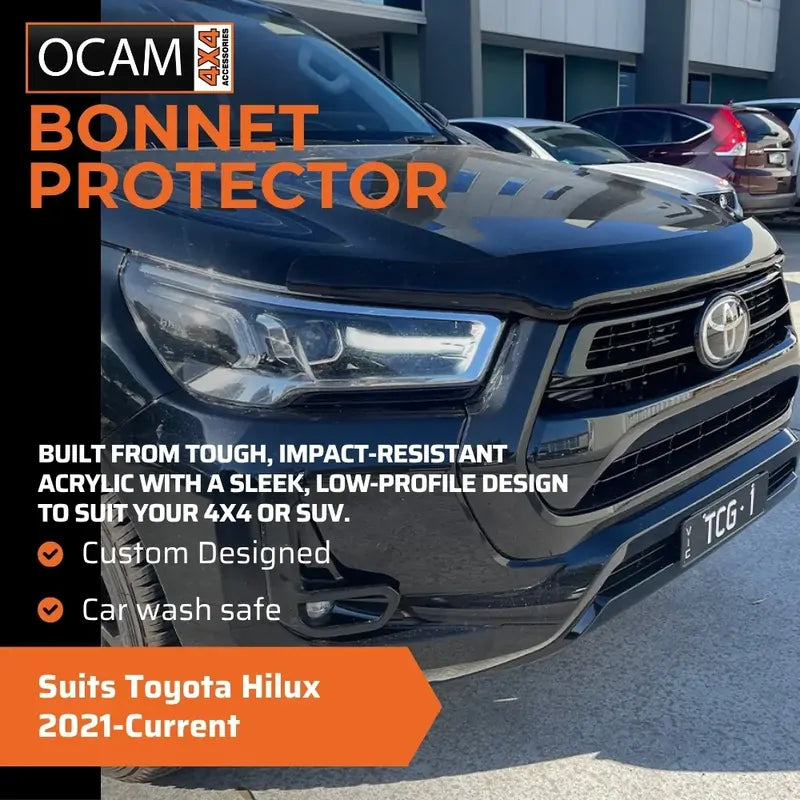 Bonnet Protector, Weathershields For Toyota Hilux 2021-11/2025 Visors – additional photo
