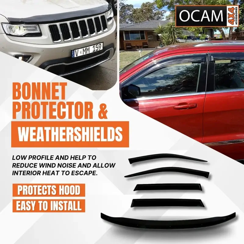 Bonnet Protector, Weathershields For Jeep Grand Cherokee WK 2011-2021 Visors – additional photo