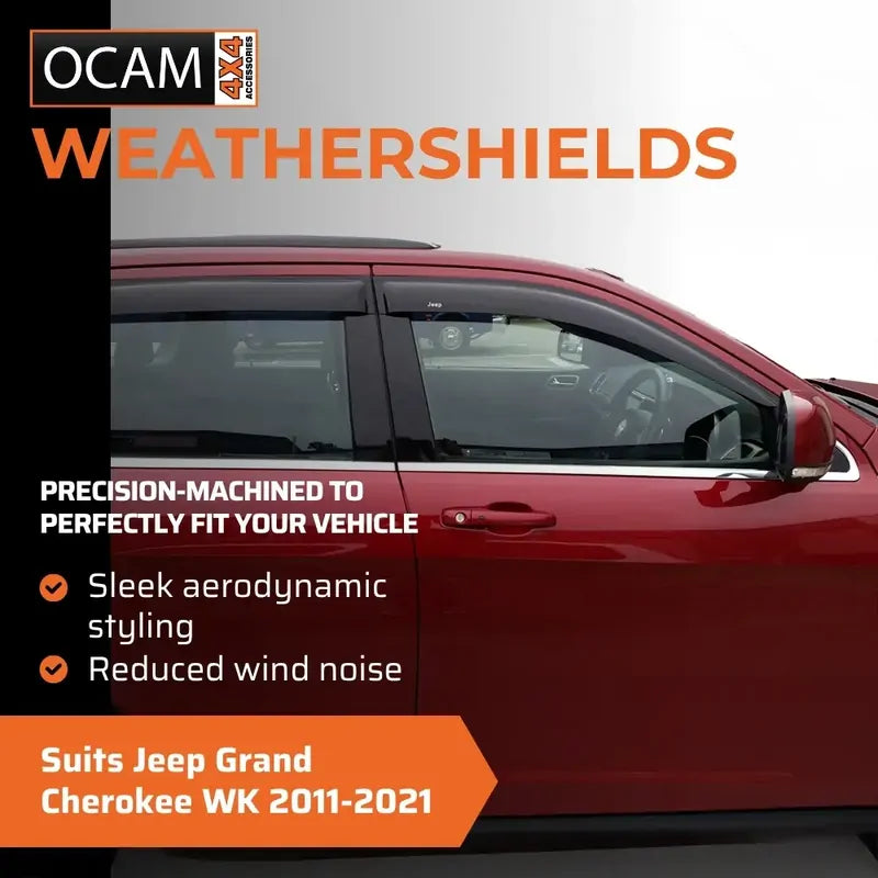 Bonnet Protector, Weathershields For Jeep Grand Cherokee WK 2011-2021 Visors – additional photo