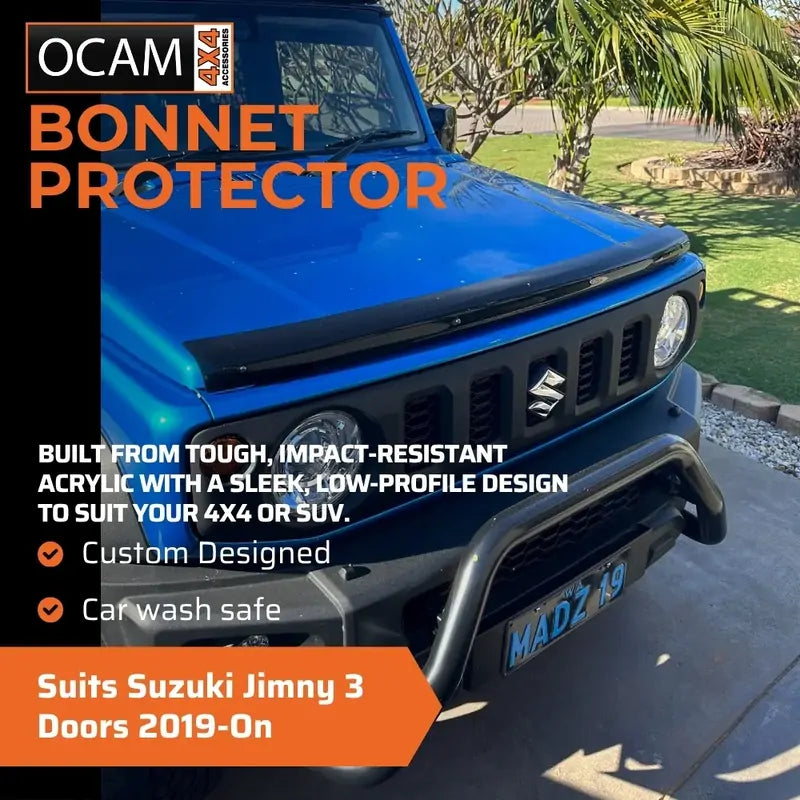 Premium Bonnet Protector, Weathershields For Suzuki Jimny 3 Doors 2019-On Window Visors – additional photo
