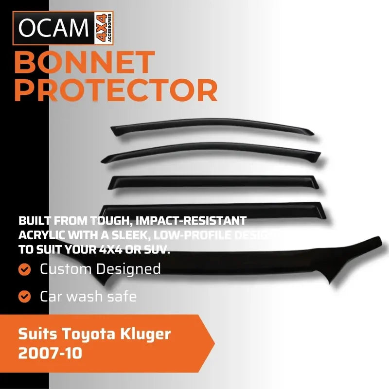 Bonnet Protector, Weathershields For Toyota Kluger 2007-10 Window Visors – additional photo