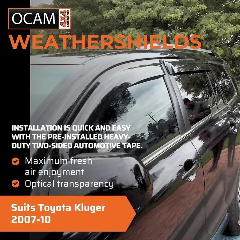 Bonnet Protector, Weathershields For Toyota Kluger 2007-10 Window Visors – additional photo