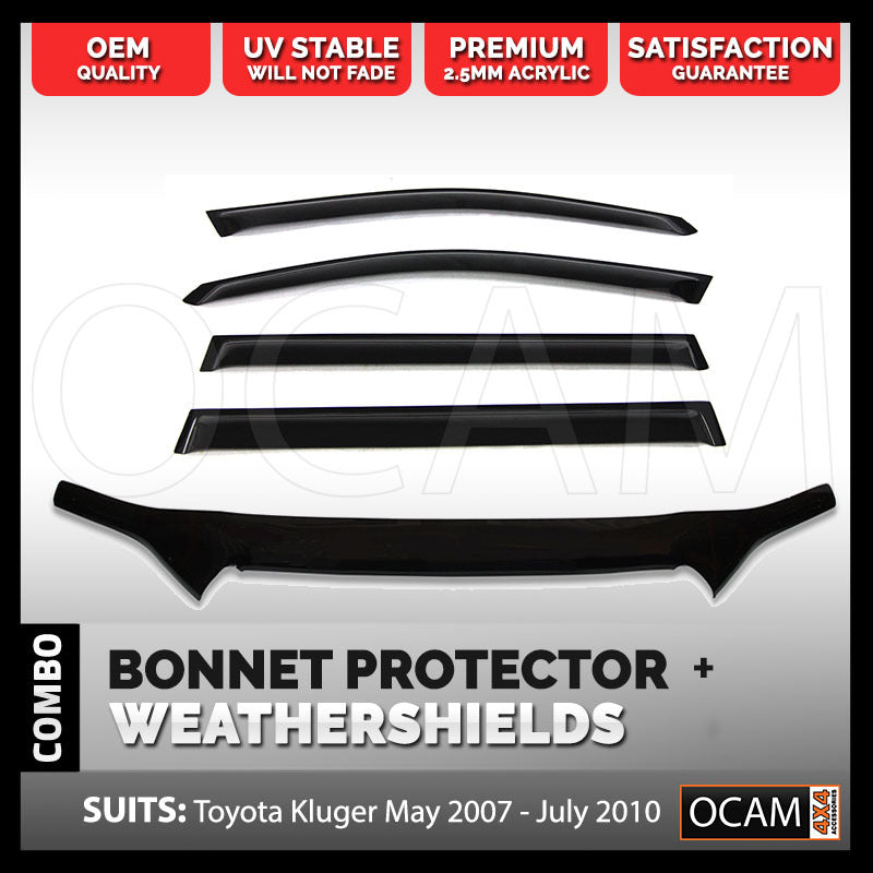 Bonnet Protector, Weathershields For Toyota Kluger 2007-10 Window Visors – additional photo