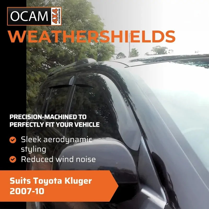 Bonnet Protector, Weathershields For Toyota Kluger 2007-10 Window Visors – additional photo