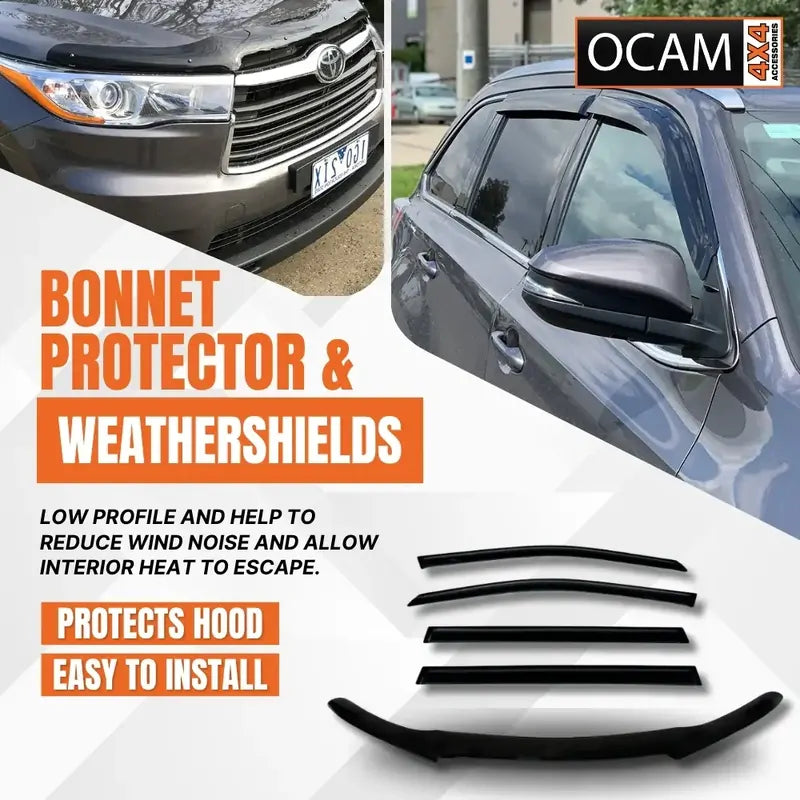Bonnet Protector, Weathershields For Toyota Kluger Dec 2013-20 Visors – additional photo