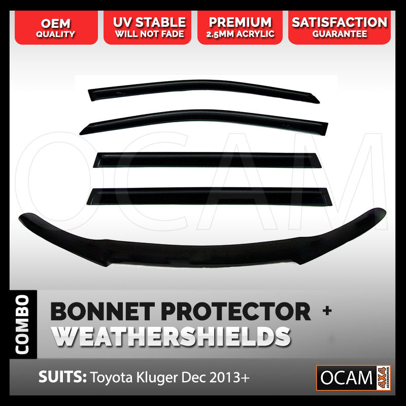 Bonnet Protector, Weathershields For Toyota Kluger Dec 2013-20 Visors – additional photo