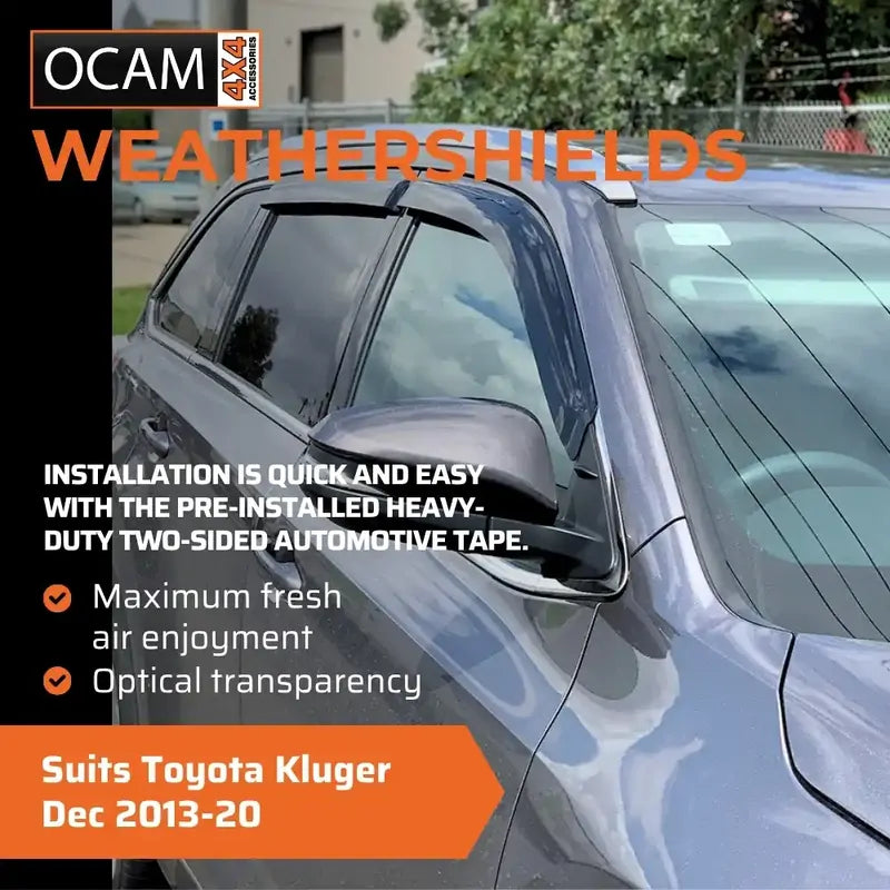 Bonnet Protector, Weathershields For Toyota Kluger Dec 2013-20 Visors – additional photo