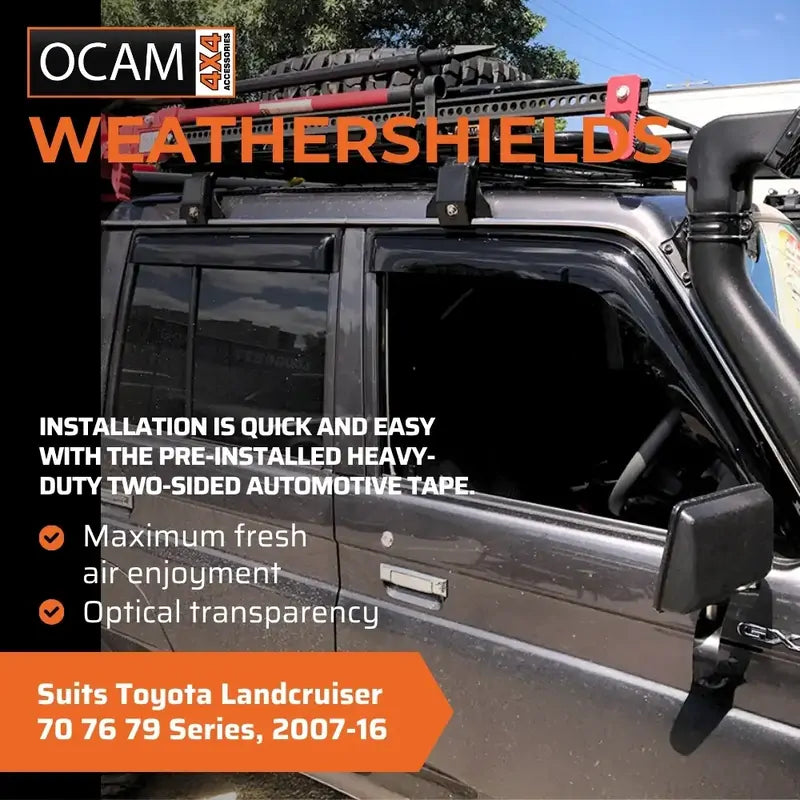 Bonnet Protector, Weathershields For Toyota Landcruiser 70 76 79 Series, 2007-16 – additional photo