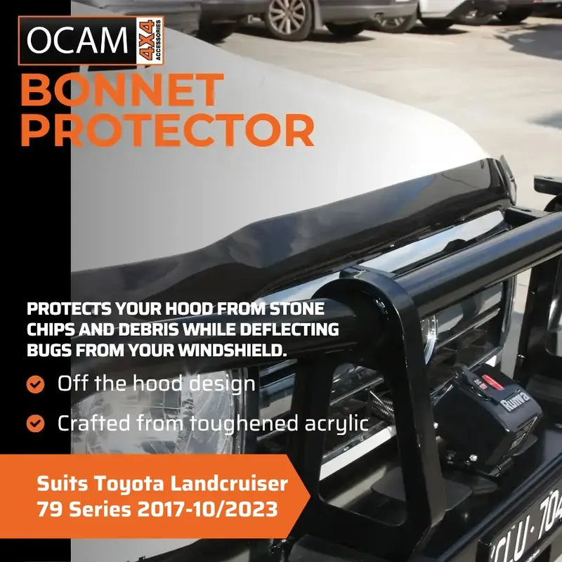Bonnet Protector Weathershields 2pc For Toyota Landcruiser 79 Series 2017-10/2023 – additional photo