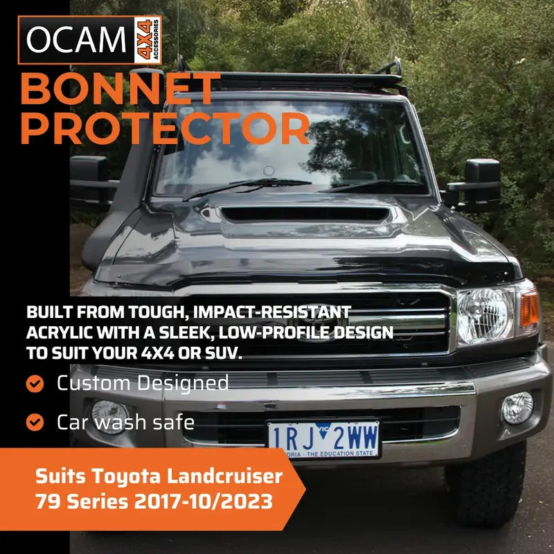 Bonnet Protector Weathershields 2pc For Toyota Landcruiser 79 Series 2017-10/2023 – additional photo