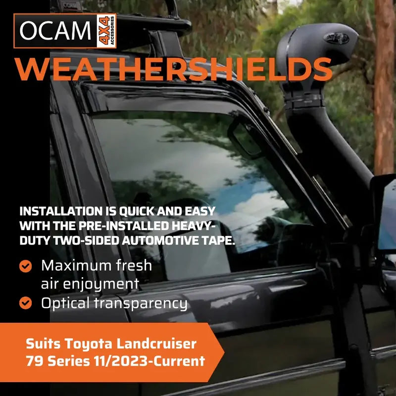 Bonnet Protector Weathershields 2pc For Toyota Landcruiser 79 Series 11/2023-Current – additional photo