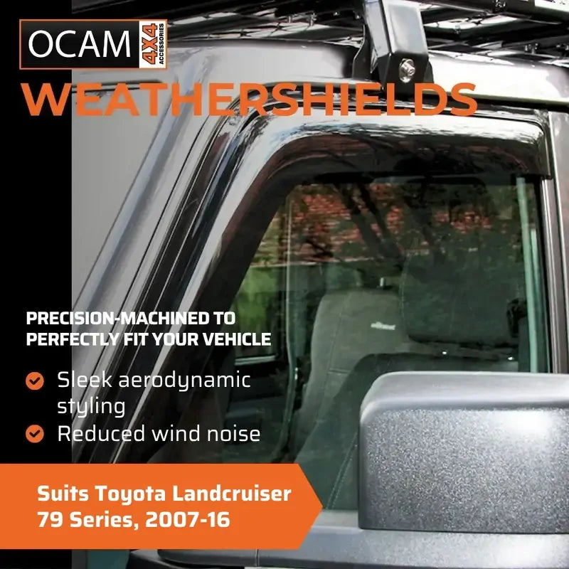 Bonnet Protector Weathershields 2pc For Toyota Landcruiser 79 Series, 2007-16 – additional photo