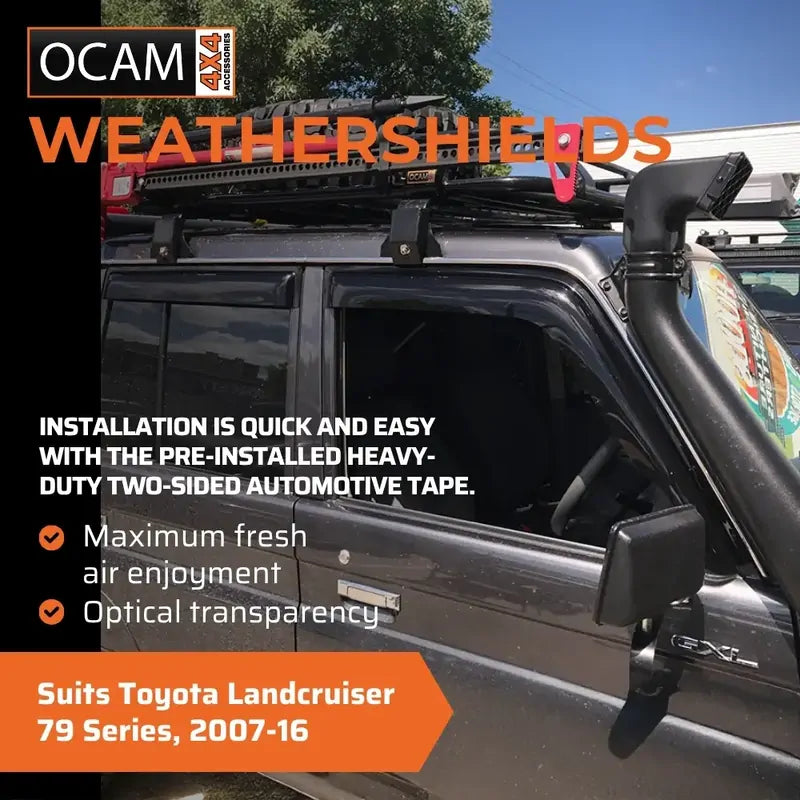 Premium Bonnet Protector, Weathershields For Toyota Landcruiser 79 Series, 2007-16 – additional photo