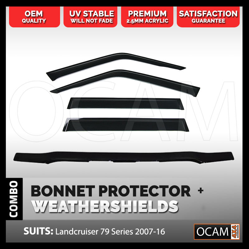 Premium Bonnet Protector, Weathershields For Toyota Landcruiser 79 Series, 2007-16 – additional photo
