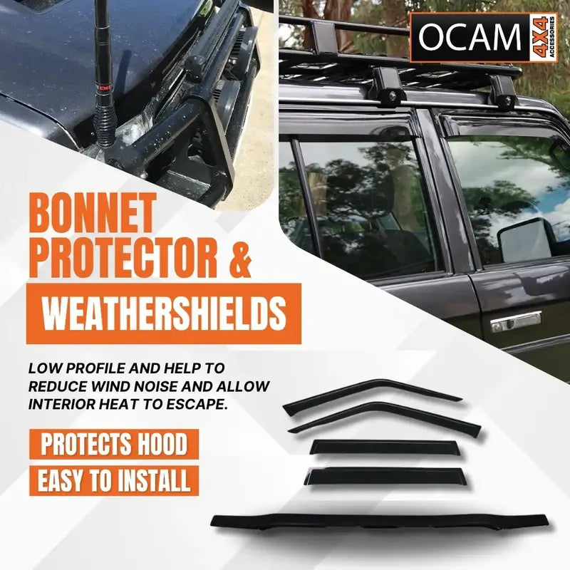 Premium Bonnet Protector, Weathershields For Toyota Landcruiser 79 Series, 2007-16 – additional photo