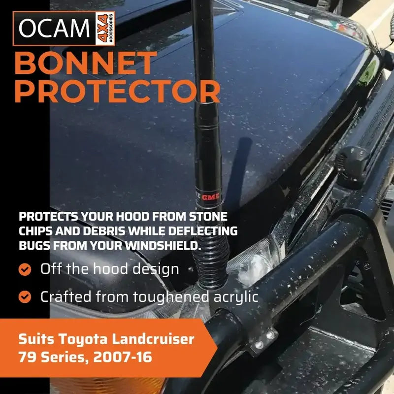 Premium Bonnet Protector, Weathershields For Toyota Landcruiser 79 Series, 2007-16 – additional photo