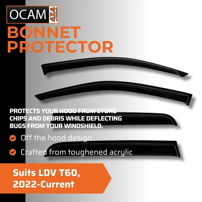 Bonnet Protector & Weathershields For LDV T60, 2022-Current – additional photo