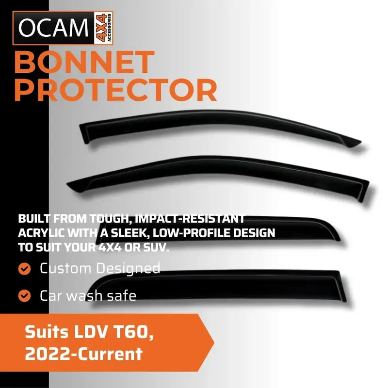 Bonnet Protector & Weathershields For LDV T60, 2022-Current – additional photo