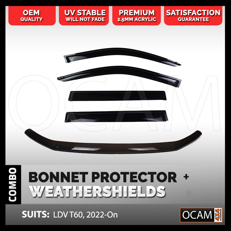 Bonnet Protector & Weathershields For LDV T60, 2022-Current – additional photo