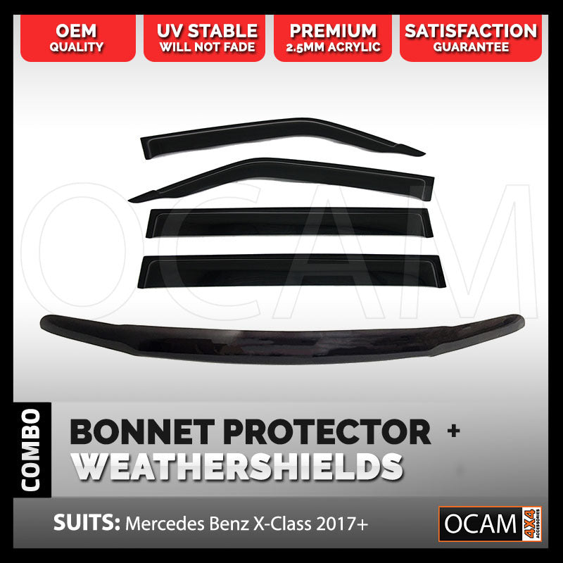 Bonnet Protector, Weathershields For Mercedes Benz X-Class 2017-On Visors XCLASS – additional photo