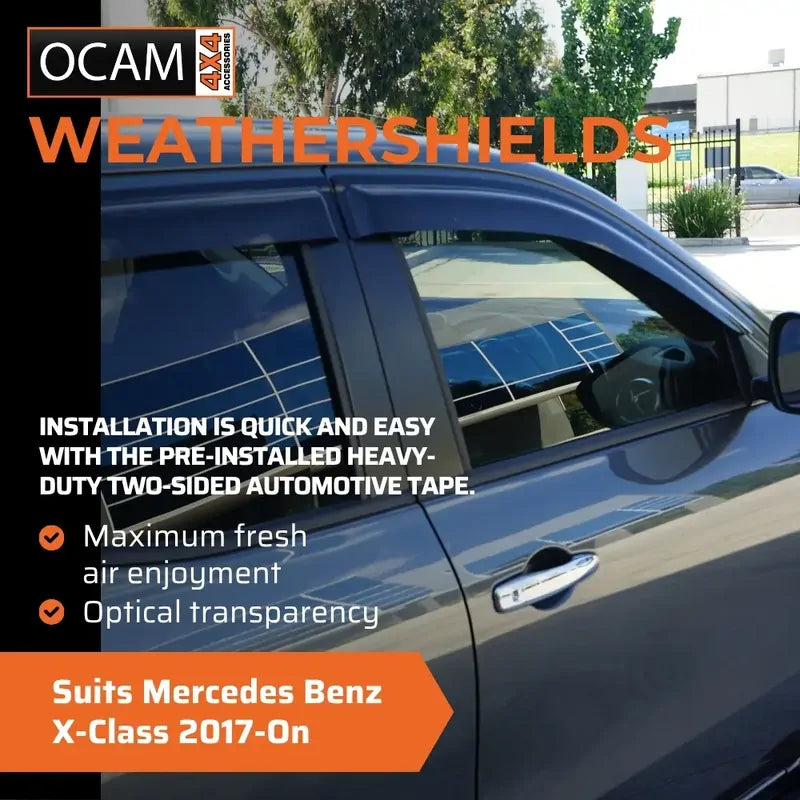 Bonnet Protector, Weathershields For Mercedes Benz X-Class 2017-On Visors XCLASS – additional photo