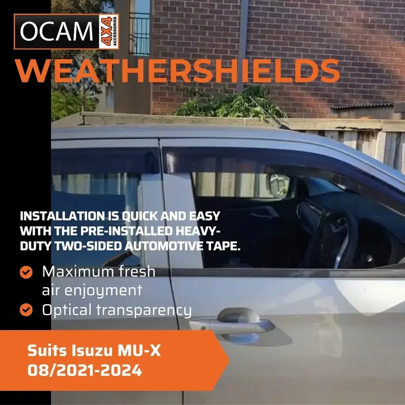 Bonnet Protector, Weathershields for Isuzu MU-X 08/2021-2024 MU-X Visors – additional photo