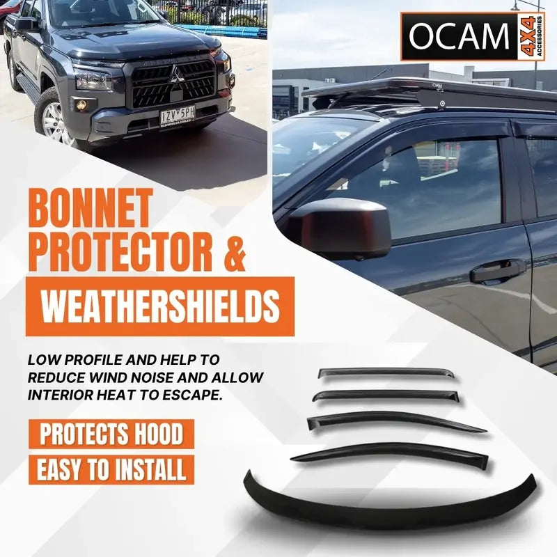 Bonnet Protector, Weathershields for Nissan Navara D27, 2026-Current Visors – additional photo