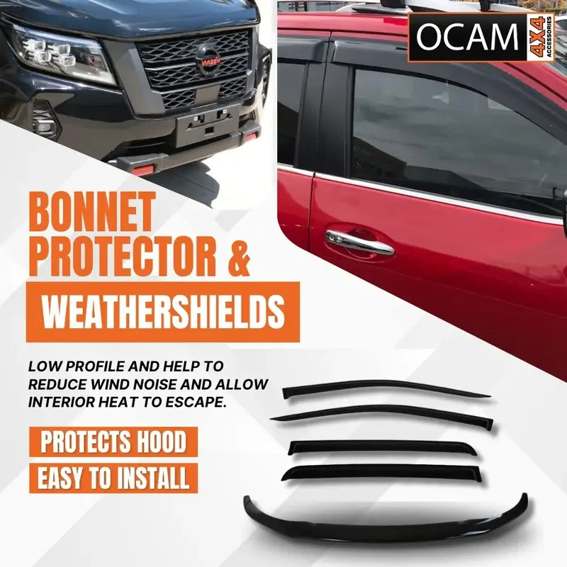 Bonnet Protector & Weathershields for Nissan Navara NP300 03/2021-25, D23 – additional photo