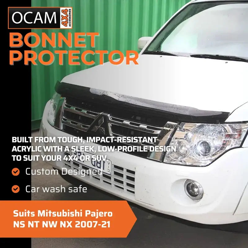 Bonnet Protector, Weathershields For Mitsubishi Pajero NS NT NW NX 2007-21 Visors – additional photo