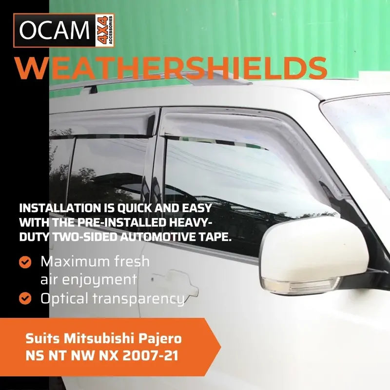 Bonnet Protector, Weathershields For Mitsubishi Pajero NS NT NW NX 2007-21 Visors – additional photo