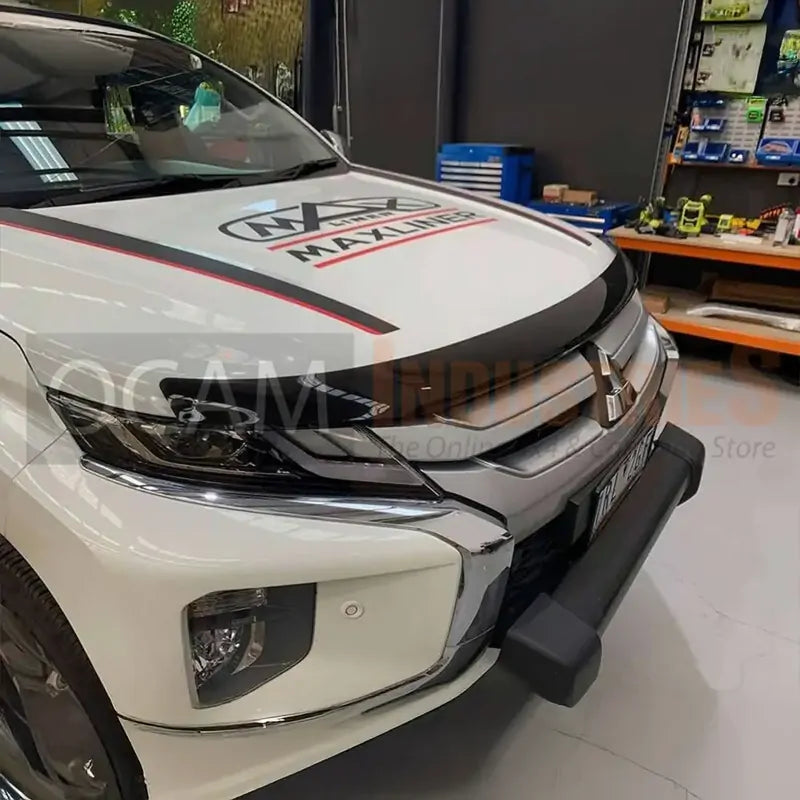 Bonnet Protector & Weathershields for Mitsubishi Pajero Sport QF 11/2019 - 03/2024 Tinted Guard – additional photo