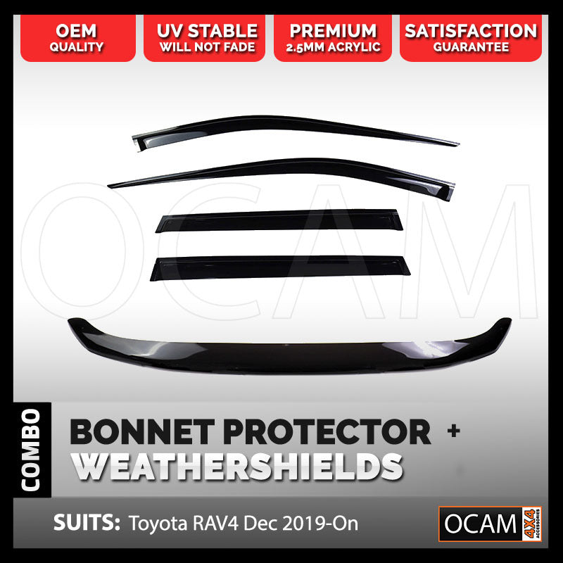 Bonnet Protector, Weathershields For Toyota RAV4 Dec 2019-Current Tinted Visors – additional photo