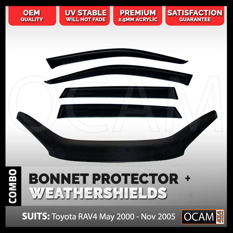 Bonnet Protector, Weathershields For Toyota RAV4 05/2000-11/2005 Visors – additional photo