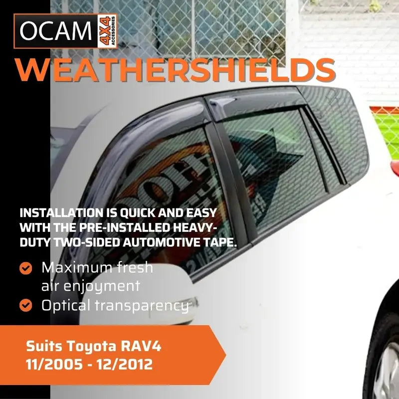 Bonnet Protector, Weathershields For Toyota RAV4 11/2005 - 12/2012 Visors – additional photo