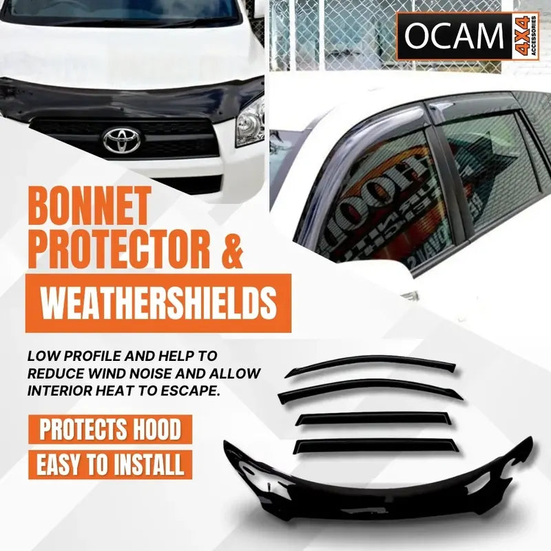 Bonnet Protector, Weathershields For Toyota RAV4 11/2005 - 12/2012 Visors – additional photo