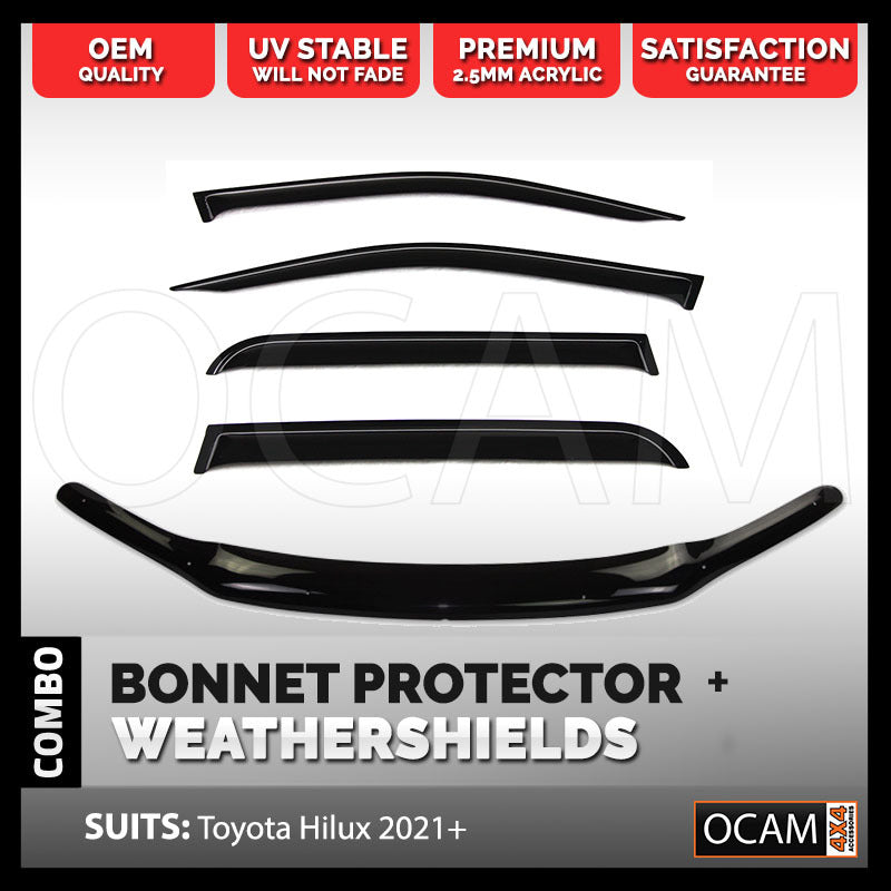 Bonnet Protector, Weathershields For Toyota Hilux N80 2015-2020 Visors – additional photo