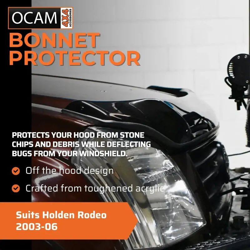 Bonnet Protector, Weathershields For Holden Rodeo 2003-06 Tinted Visors – additional photo